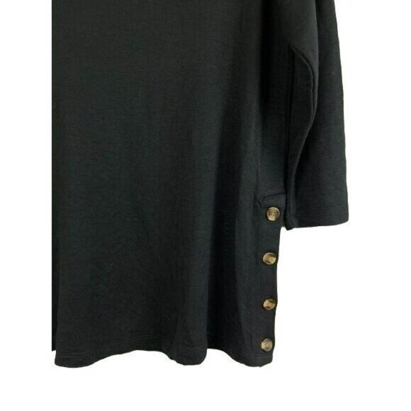 BOBEAU Women Pullover Side Button Crew Neck Top Size S - Picture 5 of 5